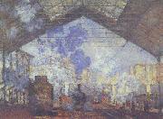 Claude Monet La Gare of St. Lazare oil on canvas
